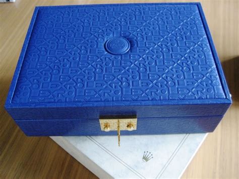 51.00.02 rolex|GENUINE ROLEX WATCH JEWELRY BOX IN BLUE 51.00.02.